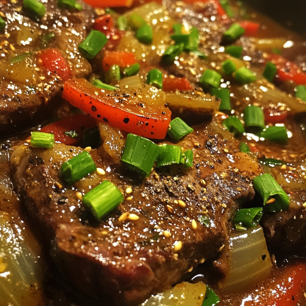 Bife com Pimentão na Panela de Cozinha Lenta