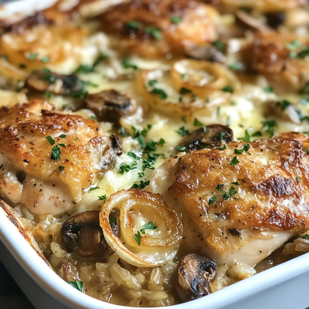 Casserole de Frango com Cebola Francesa