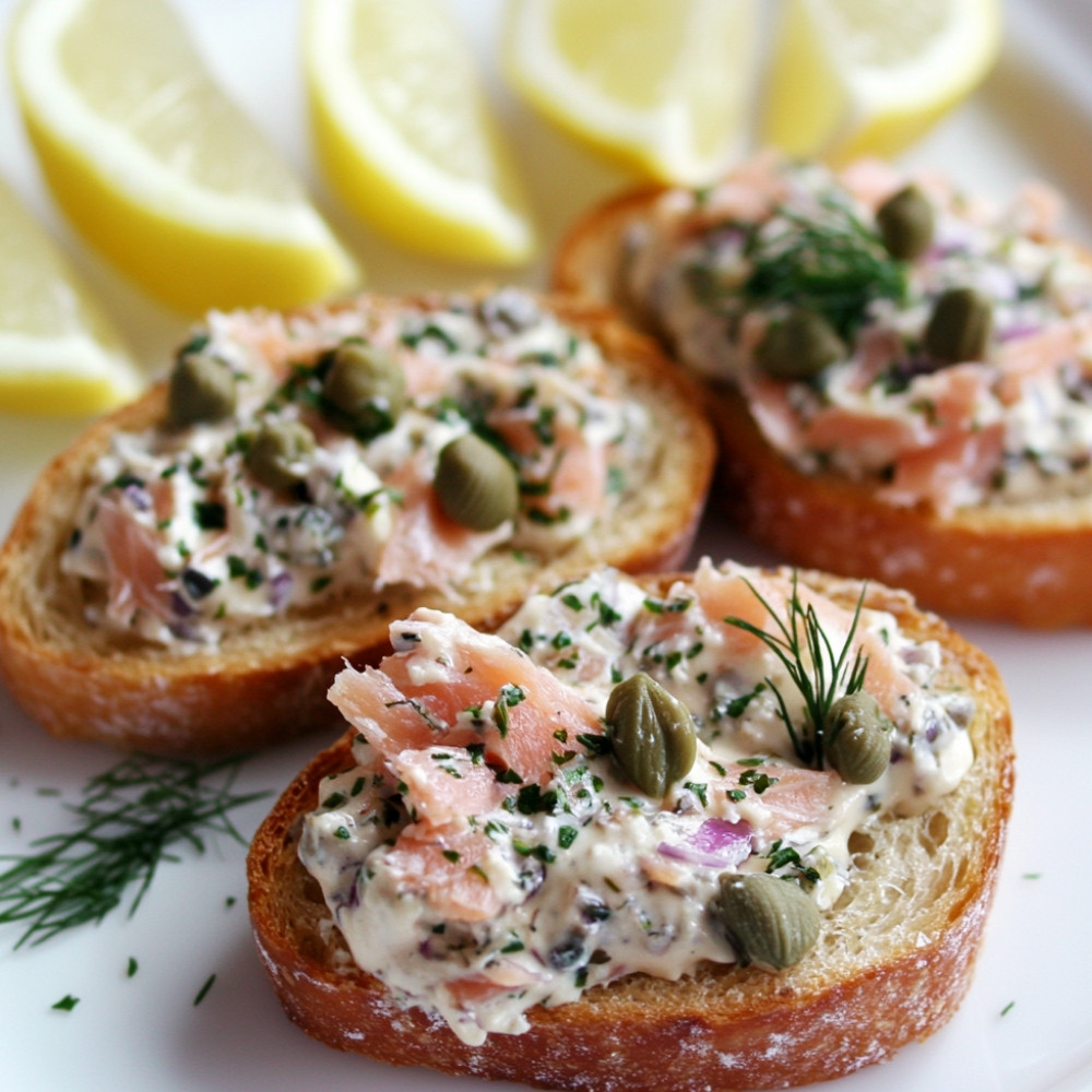 Crostini de Salmão Defumado