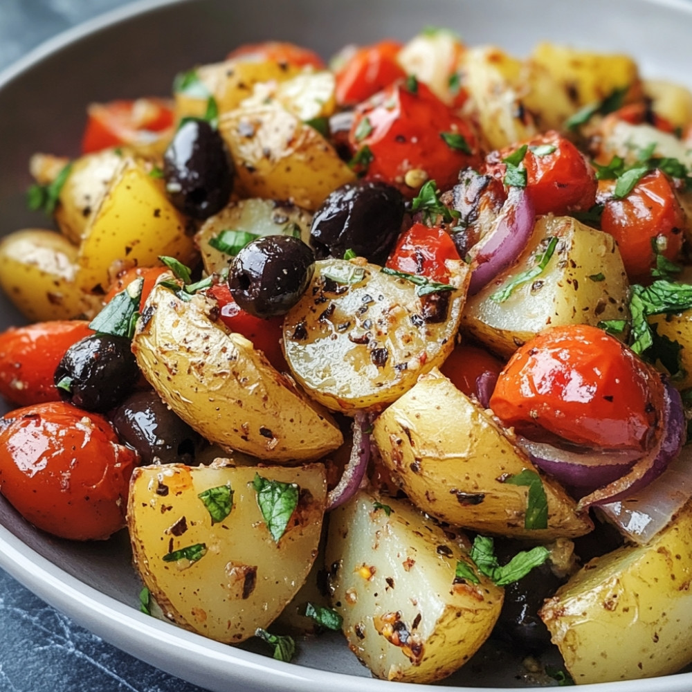 Salade de pommes de terre rôties à l'italienne