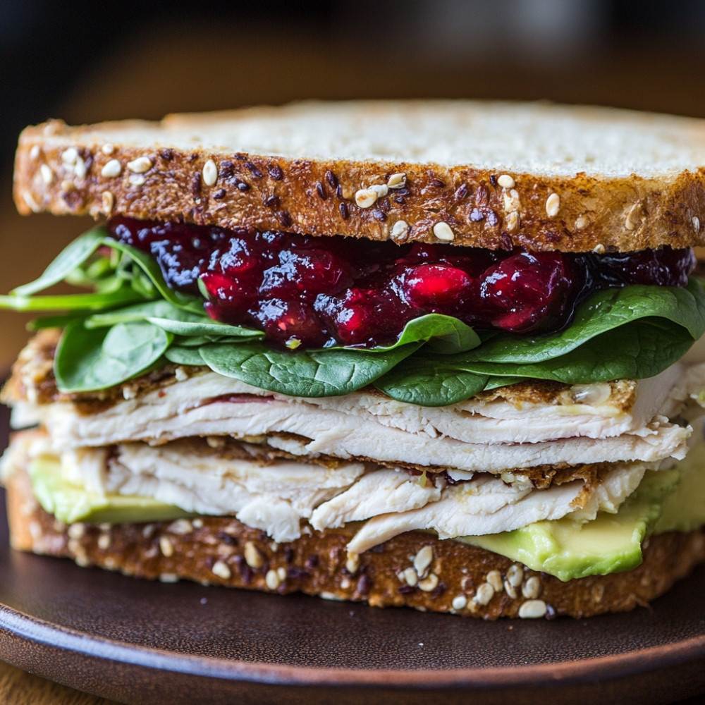 Sanduíche de Peru com Cranberry