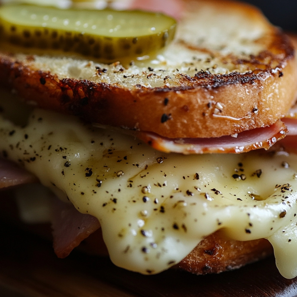 Sanduíche de queijo raclette grelhado