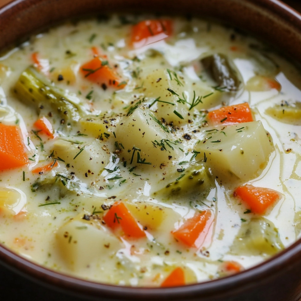 Sopa de picles de endro