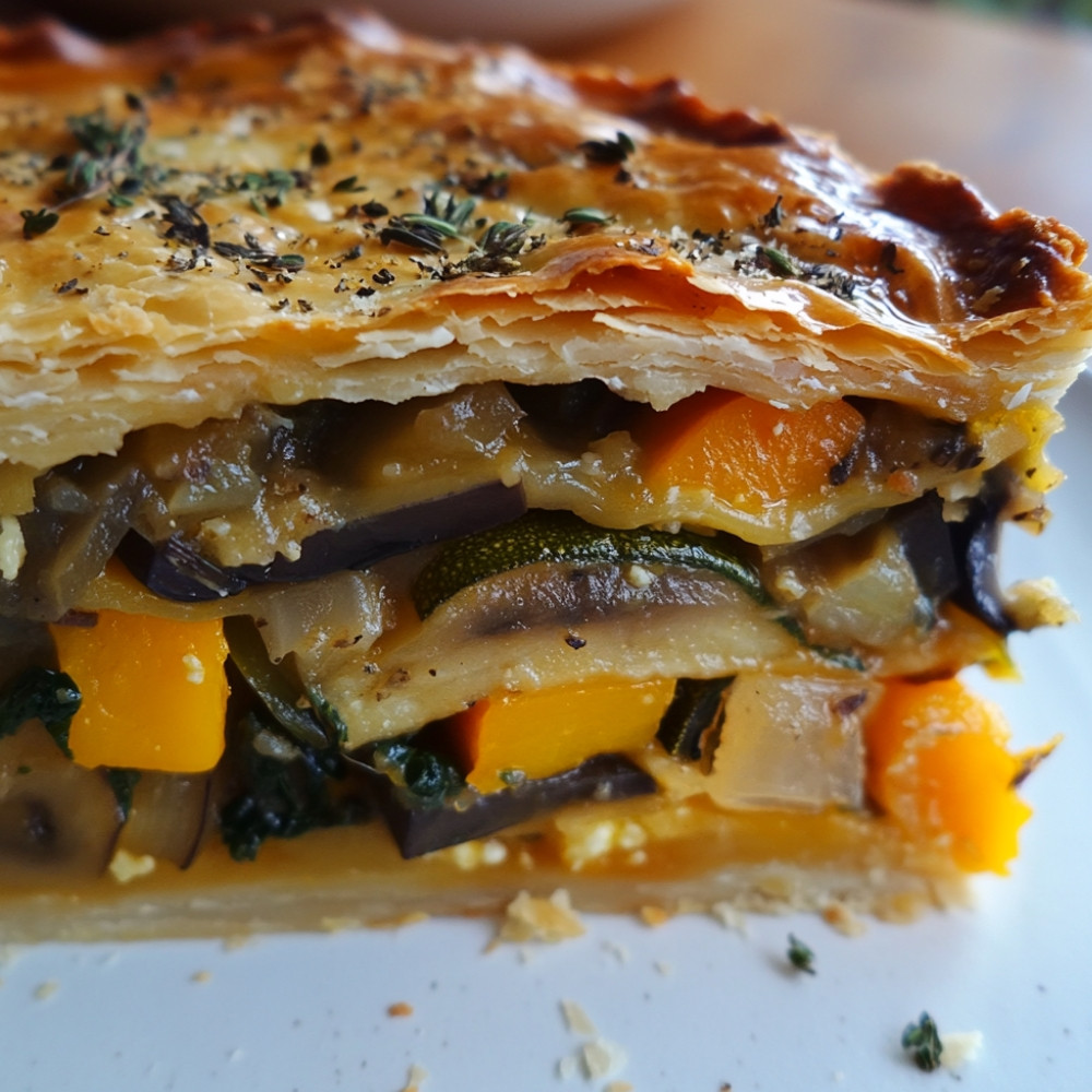 Tourte étagée aux légumes
