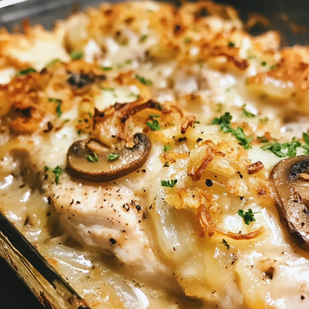 Casserole de Frango com Cebola Francesa