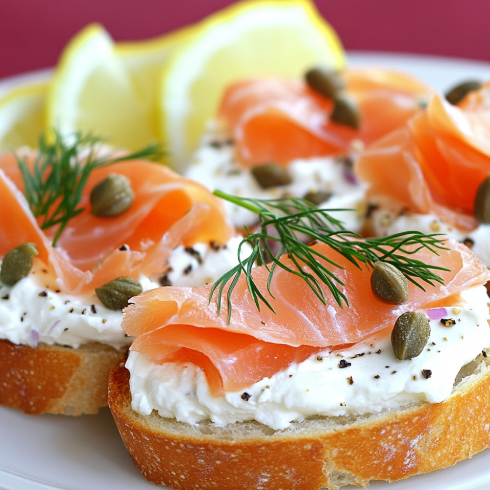 Crostini de Salmão Defumado