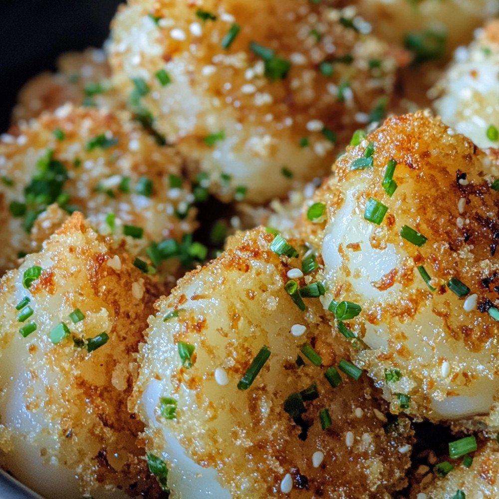 Dumplings Crocantes de Camarão e Cebolinha