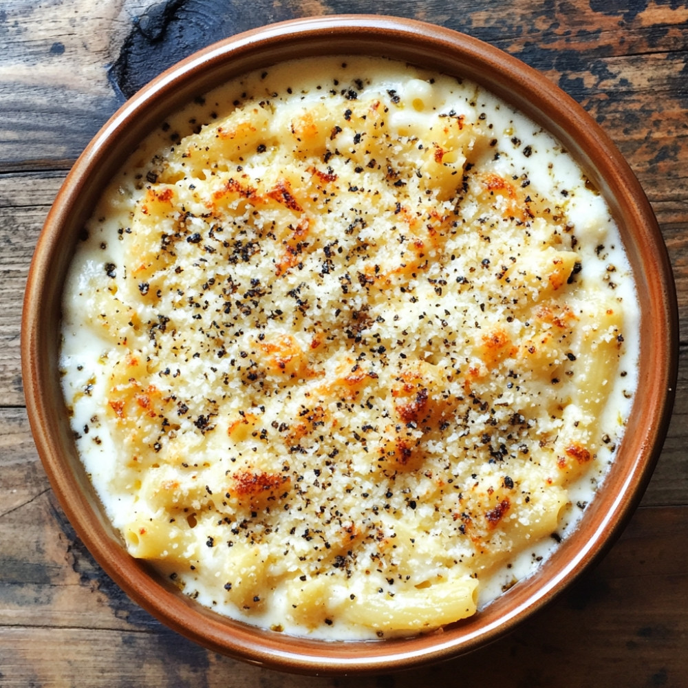 Macarrão com Queijo Grego Assado sem Glúten