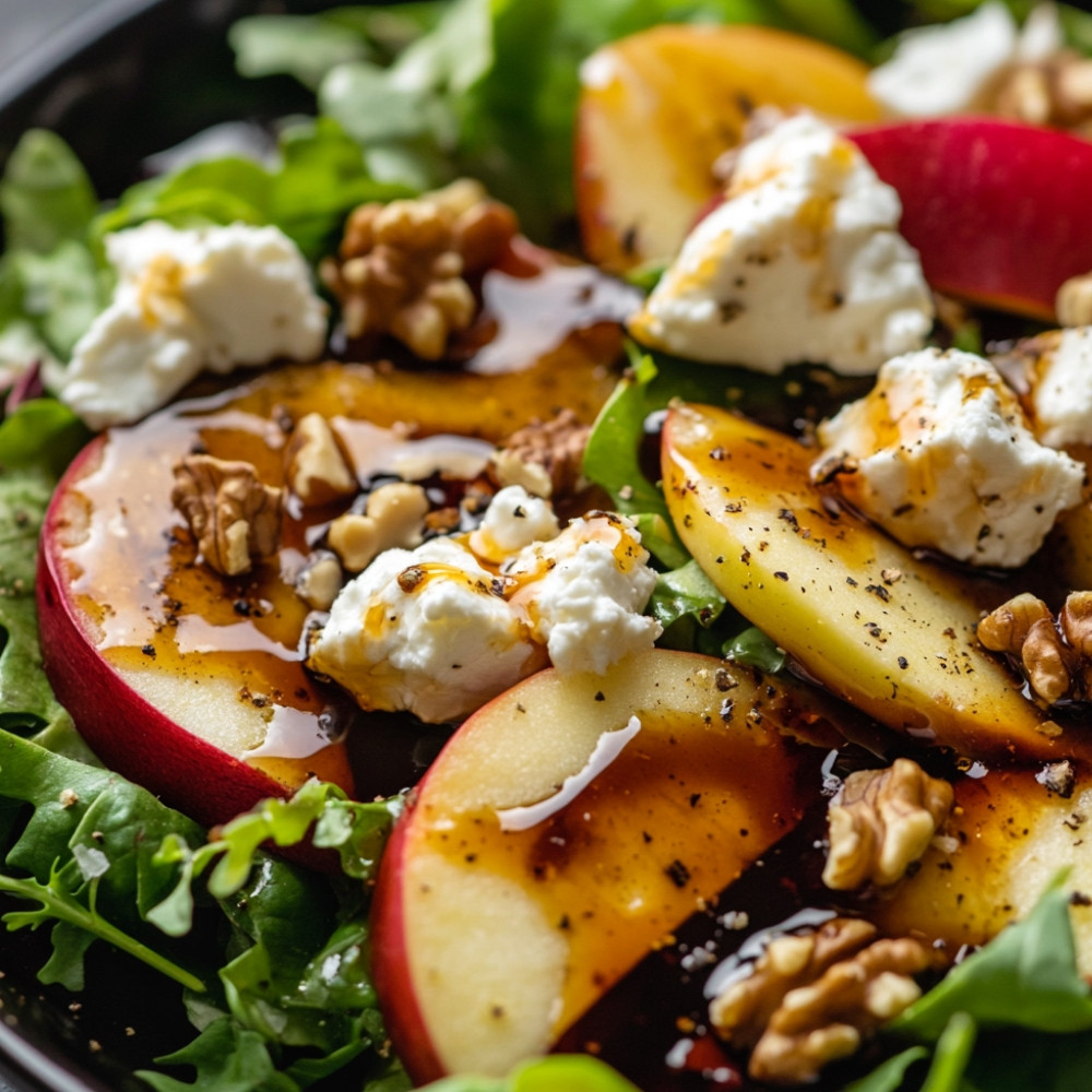 Salada de Outono com Vinagrete Cremoso de Bordo e Balsâmico