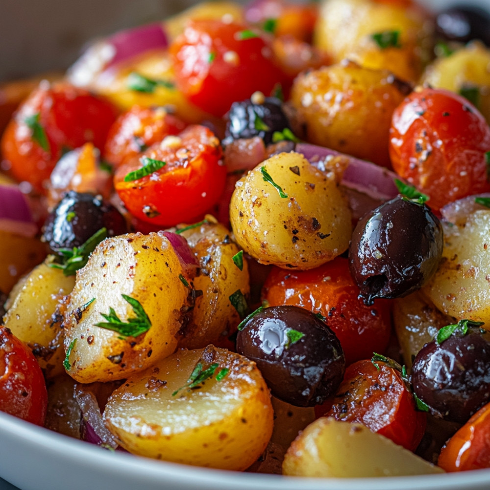 Salade de pommes de terre rôties à l'italienne