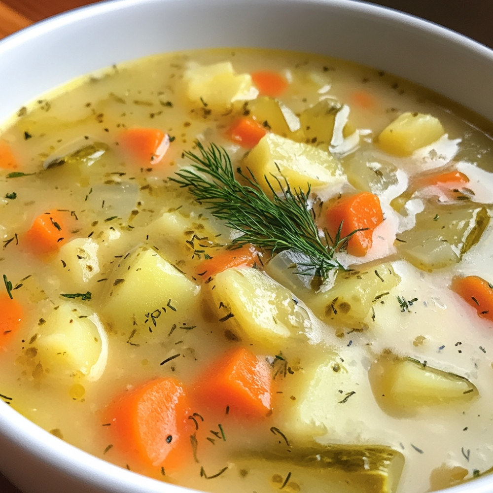 Sopa de picles de endro