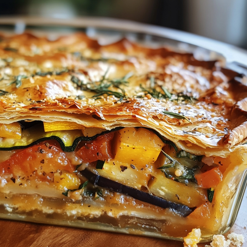 Tourte étagée aux légumes