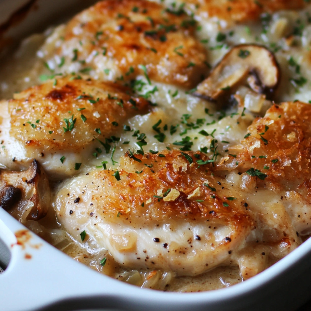 Casserole de Frango com Cebola Francesa