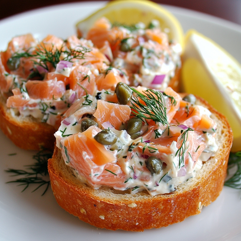 Crostini de Salmão Defumado