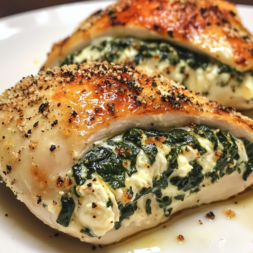 Peito de Frango Recheado com Espinafre