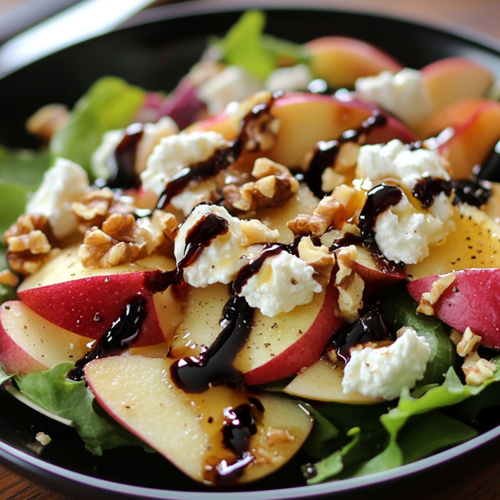 Salada de Outono com Vinagrete Cremoso de Bordo e Balsâmico