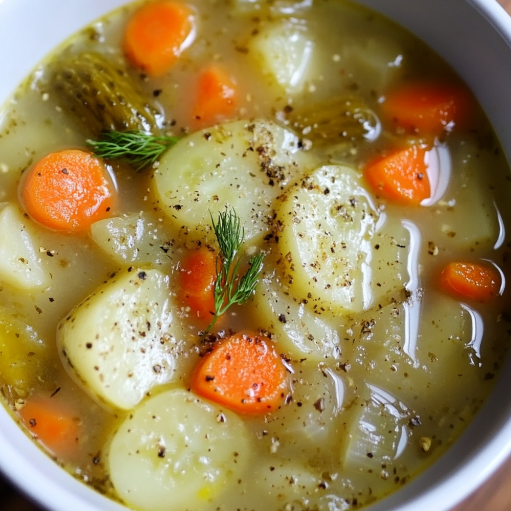 Sopa de picles de endro