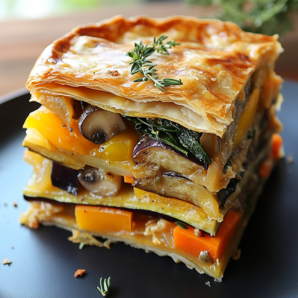 Tourte étagée aux légumes