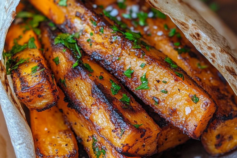 Batata-doce assada frita