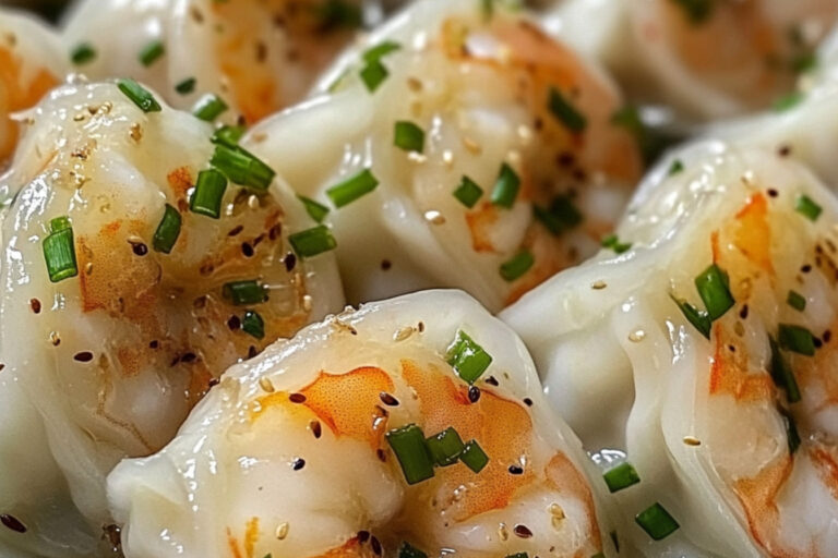 Dumplings Crocantes de Camarão e Cebolinha