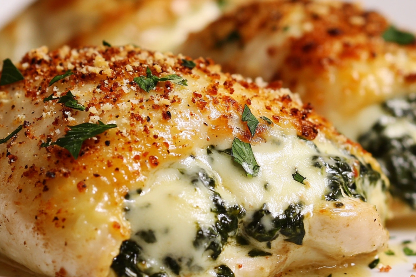 Peito de Frango Recheado com Espinafre