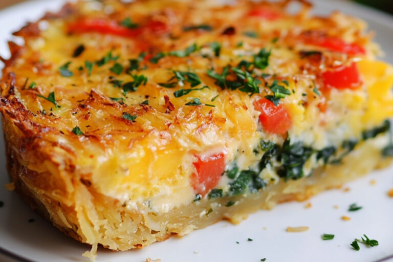 Quiche sem glúten com crosta de batata raquete