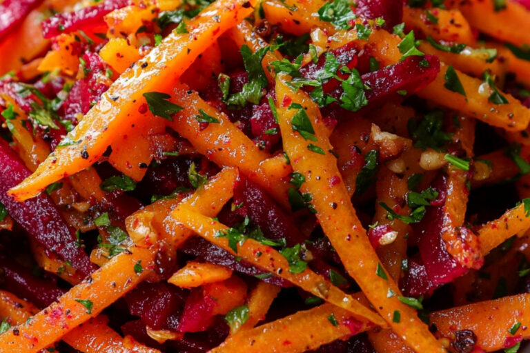 Salada Marroquina de Cenoura Ralada e Beterraba
