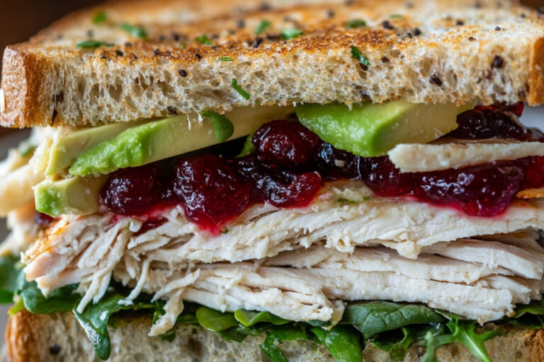 Sanduíche de Peru com Cranberry